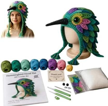 Fantasy Hood Hat DIY Crochet Kit Series for Beginners (Hummingbird) by Unknown