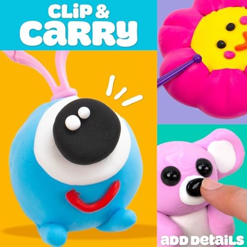 Play-Doh Air Dry Clay Mini Maker Creations, Makes 6 Keychains - Image 2