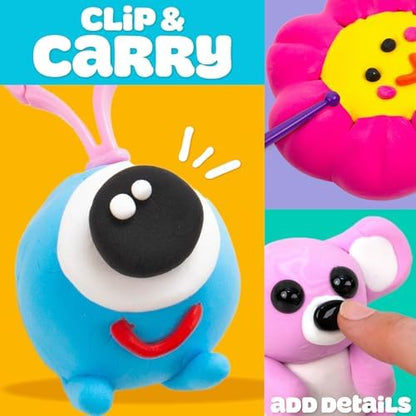Play-Doh Air Dry Clay Mini Maker Creations, Makes 6 Keychains - Image 2