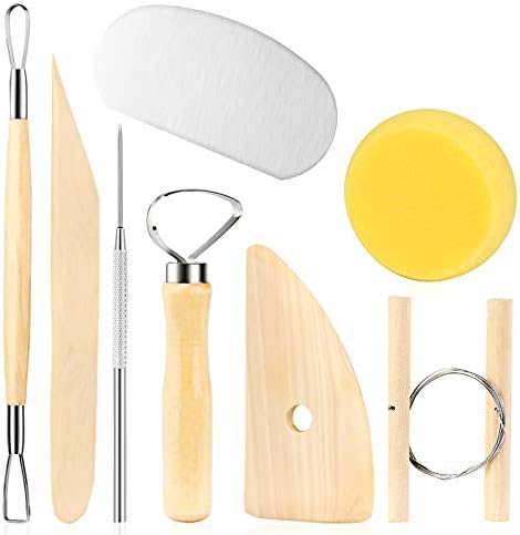 8 Pieces Pottery Tools, Clay Tools, Cay Sculpting Tool by Zlulary