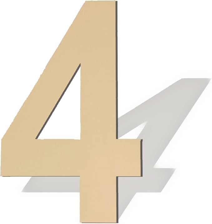 12 Inch Large Blank Wood Number 4 Unfinished Wood Slices Signs Board, Wooden Numbers for DIY Craft Projects, Birthday, Party, Wedding Decorations