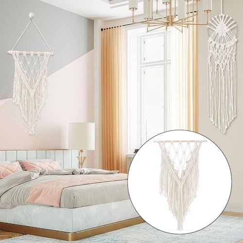 IFNUNLY 8 Set DIY Macrame Kit for Beginners Star Macrame Dream Catcher Handmade Macrame Plant Hanger Kit for Adults Wall Hanging Tapestry with Instruction Birthday Decor - Image 6
