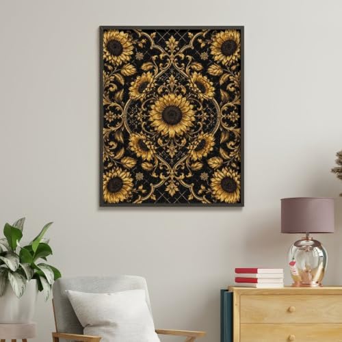 Bozfoxa Paint by Numbers Kit for Adults Beginner Golden Sunflower - Image 4
