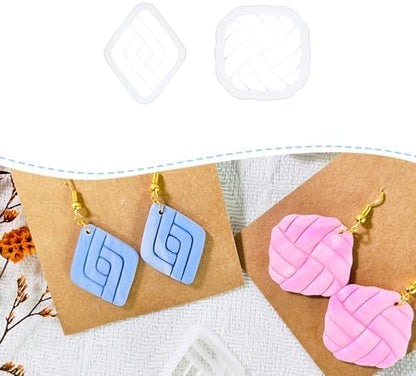 Xaekicr 2PCS Geometric Line Polymer Clay Cutters – Modern Clay Cutters for Earrings, Tools and Molds for Polymer Clay Jewelry DIY by Xaekicr