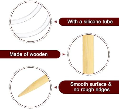 HARFINGTON US Size 15(10mm) Circular Knitting Needles 60 Inch / 152cm Round Wooden Needle for Handmade Projects DIY Knitting Blankets Socks Hats Sweaters - Image 3