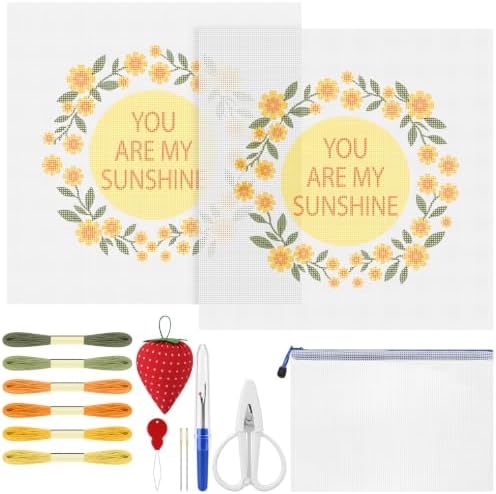 XunYee Needlepoint Canvas Kit, You are My Sunshine by XunYee