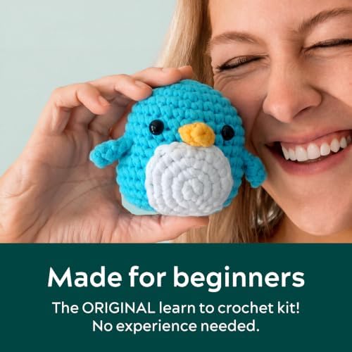 The Woobles Beginner Crochet Kit with Scissor - Pierre the Penguin - Image 3