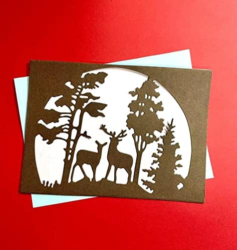 Scrapbooking Die-Cuts, Christmas Metal Cutting Dies for Card Making, Paper Craft Punch Template, Background Embossing Stencils, DIY Album Décor (Christmas Tree Deer-12.5x10cm) - Image 5