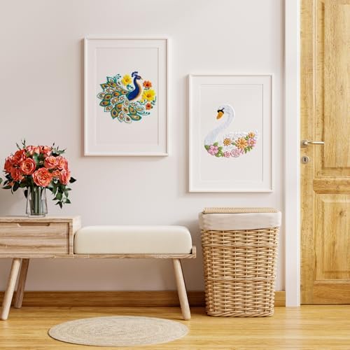 Louise Maelys Swan Floral Embroidery Kit for Beginners DIY Gift Set - Image 7