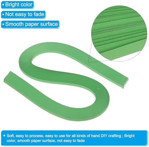 PATIKIL 600pcs Quilling Strips Paper 3/16"(5mm) 21"(54cm) Origami Paper Quilling Strip for Art DIY Hand Craft Christmas, Lime Green - Image 3