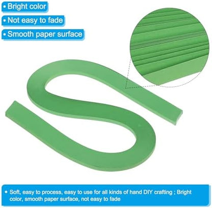 PATIKIL 240pcs Quilling Strips Paper 3/16"(5mm) 21"(54cm) Origami Paper Quilling Strip for Art DIY Hand Craft Christmas, Lime Green - Image 3
