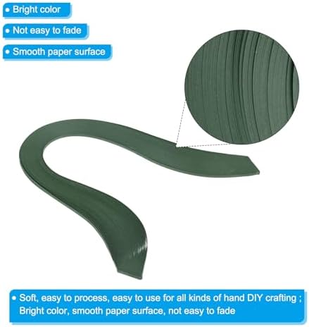 PATIKIL 240pcs Quilling Strips Paper, 3mm x 39cm Ink Green - Image 3