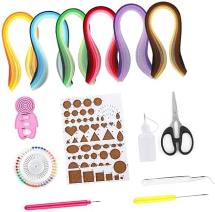 Obetuens 14Pcs Paper Quilling Kit for Beginners Adults DIY Paper Filigree Art Kit with Tools Manual for Kids, Teens, Crafting, Card Making, Home Decor, Floral Patterns, Scrapbook by Obetuens