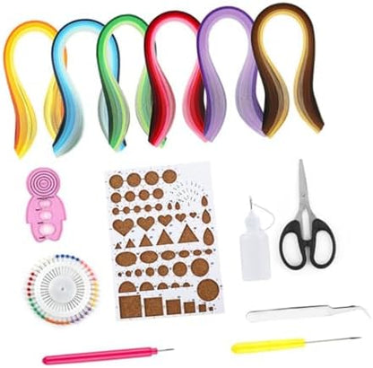 Obetuens 14Pcs Paper Quilling Kit for Beginners Adults DIY Paper Filigree Art Kit with Tools Manual for Kids, Teens, Crafting, Card Making, Home Decor, Floral Patterns, Scrapbook by Obetuens