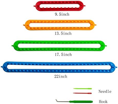 Frola Knitting Loom Craft Kit - 6 Round Knitting and 4 Long Knitting Include Hook Needle, Pompom Maker for Crochet, Hat, Scarf - Image 4