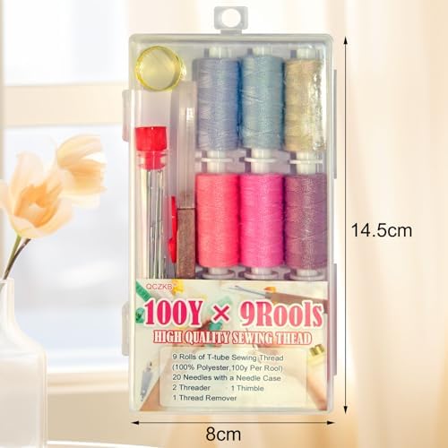 40Pcs Sewing Tool Set, Big Eye Steel Sewing Needle Kit, Threader and Needle Repair Kit Stainless Steel Needles for Hand Sewing - Image 2