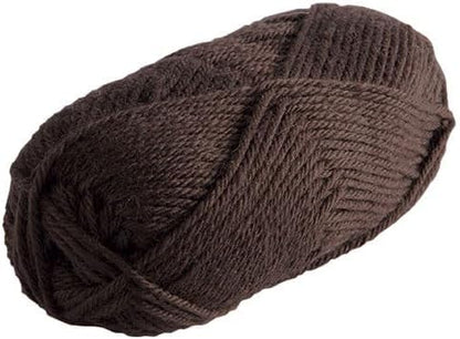 Knit Picks Wool of The Andes Yarn Pack - 10 Skeins of Brown 100% Wool Worsted Weight Yarn (Chocolate)