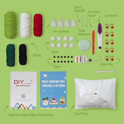 Kovarela Crochet Kit for Beginners, Plant Family Amigurumi with Video Tutorials - Image 3
