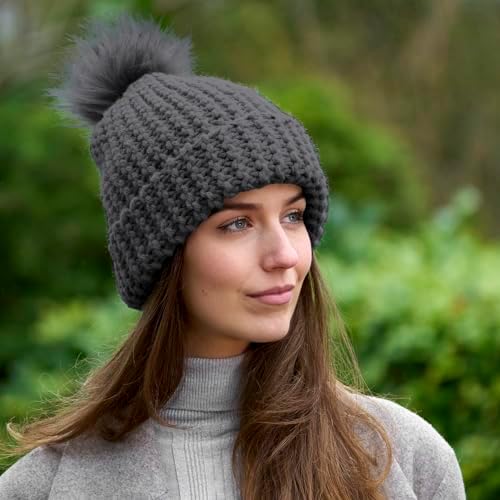 Knitting Kits for Beginners Adults – Practical and Easy to Use Hat Knitting Kit with Yarn, Bamboo Knitting Needles, Faux Pom Pom – Complete Beginners Knitting Kit – Lovely Present for Women and Men - Image 7