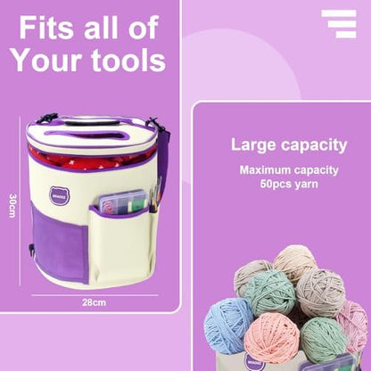 79Pc Crochet Kit, Crocheting Starter Kits with Waterproof Bag & Accessories - Image 3