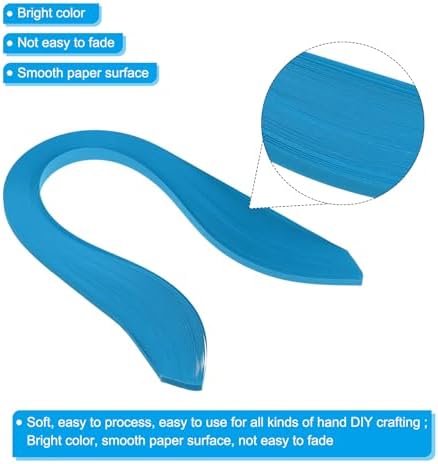 PATIKIL Quilling Strips Paper 600pcs 5mm 39cm Origami Paper Quilling Kits for Art DIY Hand Craft Christmas, Aquamarine Blue - Image 3