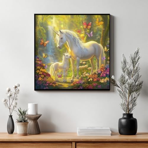 CRZMODE Unicorn Paint by Numbers Kit for Adults,Unicorn Paint by Numbers for Adults, Acrylic Painting Crafts for Home Decor Gift (16x16inch) - Image 3