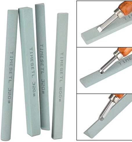 TIMESETL 17Pack Small Wood Carving Set, 12pcs Wood Carving Tools SK2 Carbon Steel + 4pcs Whetstone + 1pcs Storage Case for Beginners DIY Woodworking Sculpting Whittling with Safety Cap - Image 3