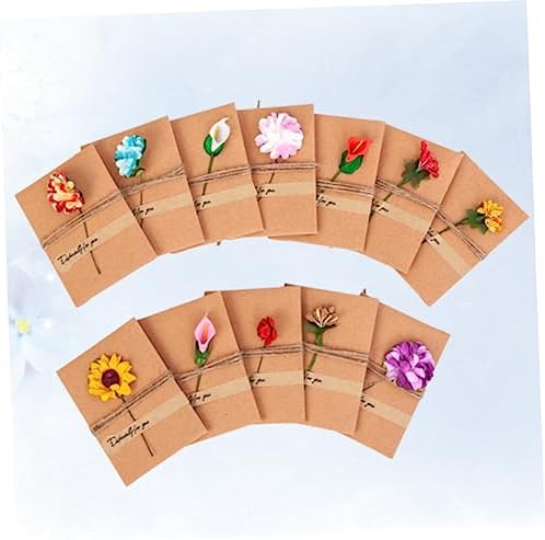 NUOBESTY 12-piece Vintage Kraft Diy Greeting Card Kit Holiday Card Making Supplies - Image 4