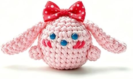 BUNUKY Crochet Kit for Complete Beginners - DIY Starter Kit to Make a Cute Puppy | Step-by-Step Video Tutorials for Easy Learning | Creative Craft Gift for Christmas, Adults, Teens (Peach Bunny) - Image 2