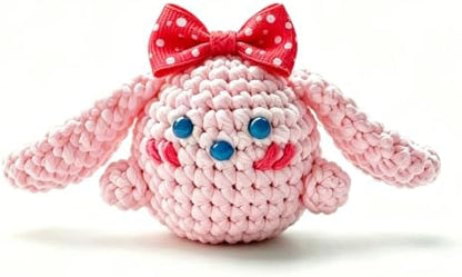 BUNUKY Crochet Kit for Complete Beginners - DIY Starter Kit to Make a Cute Puppy | Step-by-Step Video Tutorials for Easy Learning | Creative Craft Gift for Christmas, Adults, Teens (Peach Bunny) - Image 2