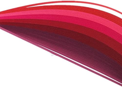 ODETOJOY Red Quilling Paper Gradient Quilling Strips 5MM Crafts Paper Filigrana Color Ramps Chromatic Crescendo 120pcs Length 21inch - Image 2