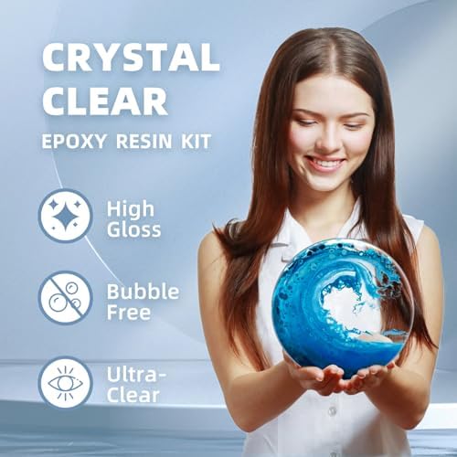 TAKIMO 2 Gal Crystal Clear Epoxy Resin Kit, 1:1 Self-Leveling, Bubble Free - Image 2