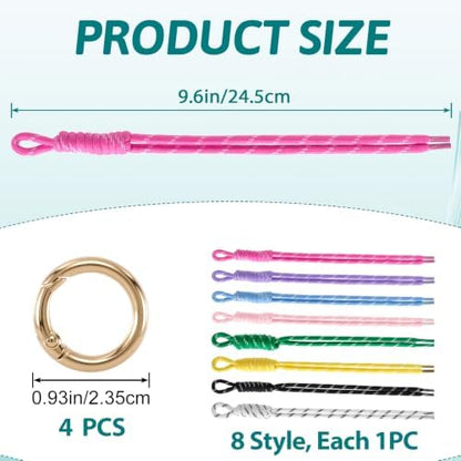 Paracord Rope Keychain, Paracord Keychain, Braided Cord Rope Bag Charm Key Chain Lanyard for Purse Backpack Handbag - Image 2