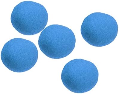 PATIKIL Wool Felt Balls Beads Wool Felting Pom 3cm 30mm Light Blue for Home Crafts Handcrafts Project DIY Pack of 5 by PATIKIL