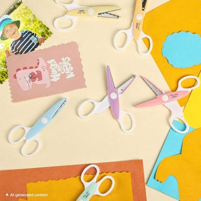 Mr. Pen- Craft Scissors Decorative Edge, 6 Pack, White & Pastel - Image 6