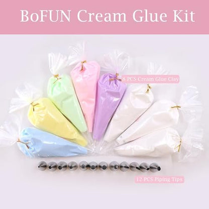BoFUN Decoden Cream Glue Clay Kit, Whipped Cream Glue for Crafts DIY - Image 2