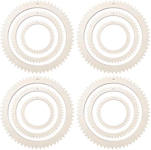 BENECREAT 3 Sizes Wooden Weaving Loom Kit, 5/7.8/11 inch Round Gear Shape DIY Weaving Loom for Hanging Decor Woven Tapestry Knitted Crafts Making, 5mm Thick (Pack of 4) by BENECREAT
