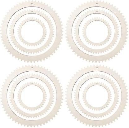 BENECREAT 3 Sizes Wooden Weaving Loom Kit, 5/7.8/11 inch Round Gear Shape DIY Weaving Loom for Hanging Decor Woven Tapestry Knitted Crafts Making, 5mm Thick (Pack of 4) by BENECREAT