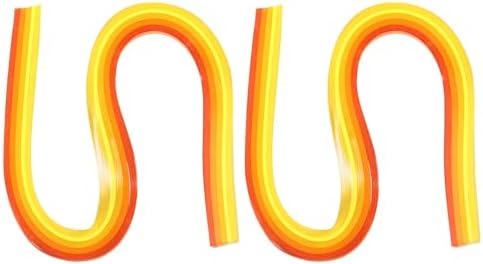PATIKIL 540 x 10mm Rainbow Quilling Strips Paper,240 Pcs Origami Paper Quilling Strip for Art DIY Hand Craft Christmas, Gradient Yellow by PATIKIL