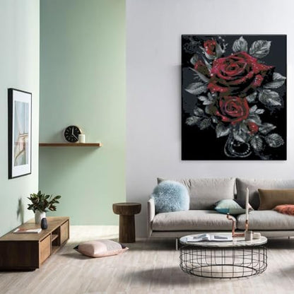 Flowers Stamped Cross Stitch Kits Flowers Cross Stitch Patterns,Dimensions Cross Stitch Kits Embroidery Kit Arts and Crafts for Beginners 15.7x11.8 inch - Image 4
