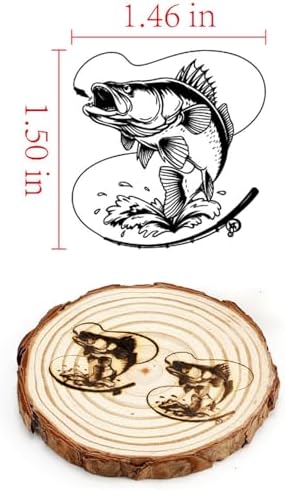 1.5" Bass Fishing Branding Iron for Wood Hats Leather Steak Burger - Image 2
