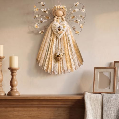 Fabric Angel Wall Hanging Kit, DIY Macrame Craft for Adults Beginners by Unknown