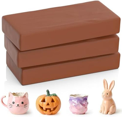 Aujazyble Air Dry Clay - 3.3lbs Terracotta Natural Pottery Clay for Kids by Aujazyble