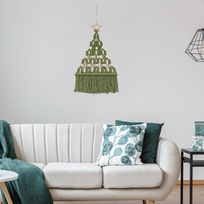 Christmas Tree Macrame DIY Kit Boho Style Handmade DIY Kit Decor Ornament - Image 4