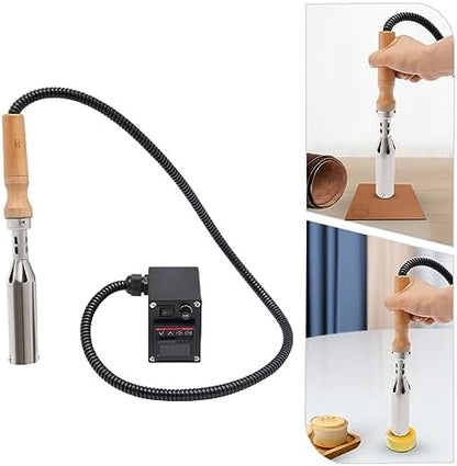 SNKOURIN Wood Burning Kit, Electric Branding Iron for Wood, 350W Handheld Wood Stamping Tool for Woodworker and Leather Crafts, Food Branding Iron with Digital Display, Suitable for Beginners,Adults - Image 4