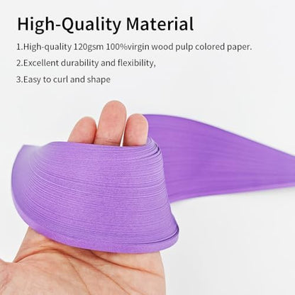 Acoeitl Quilling Paper Strips 240 Strips Dark Purple Paper Quilling Set Width 5mm Length 53cm Quilling Supplies DIY Quilling Paper Quilling Art Strip for Crafts (2 Pack) - Image 4