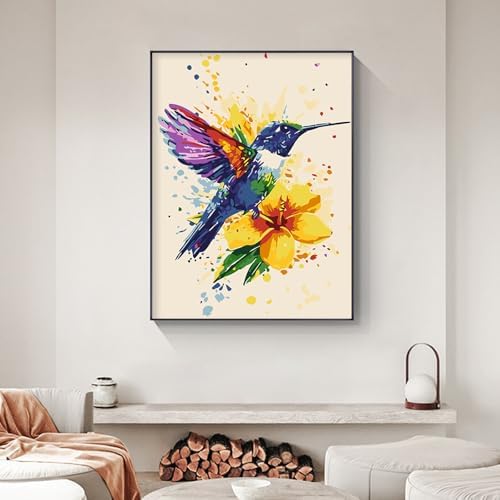 Yezavesu Hummingbird Framed Paint by Numbers Kit for Adults Beginner - Image 6