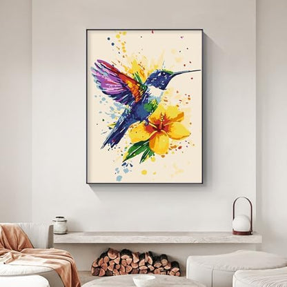 Yezavesu Hummingbird Framed Paint by Numbers Kit for Adults Beginner - Image 6