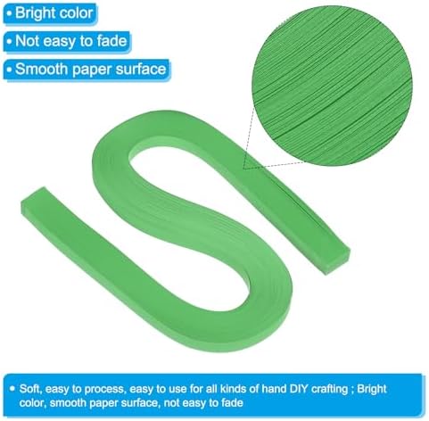 PATIKIL 360pcs Quilling Paper Strips Paper Flowers Quilling Kits 3/8"(10mm) Origami Paper for Adults Beginner Art Craft, 21"(54cm) Dark Green - Image 3