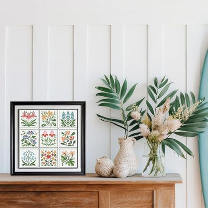 FREEBLOSS 11CT Cross Stitch Kit Stamped Cross Stitch Craft Kit with Stitching Guide for Beginners Floral Folk Pattern Embroidery Set Crossstitch Wall Hanging Set 17x17inch - Image 6
